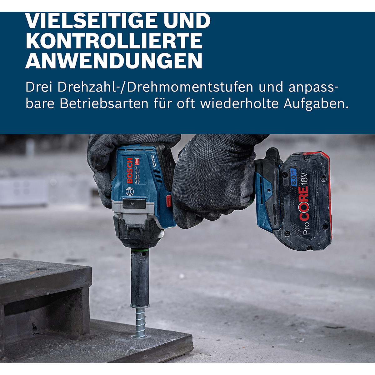 Bosch Akku-Drehschlagschrauber GDS 18V-750 C, 2 x Akku ProCORE18V 8.0Ah
