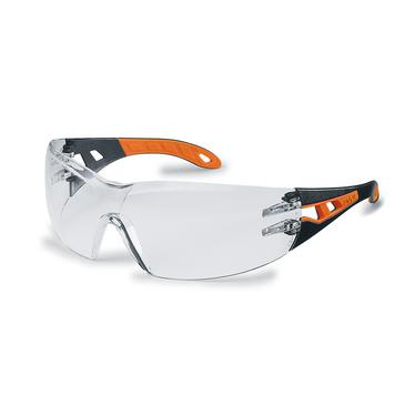 uvex Bügelbrille pheos schwarz, orange