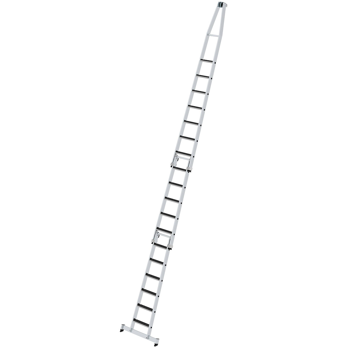 Munk Stufen-Glasreinigerleiter-Satz mit nivello®-Traverse und clip-step R13