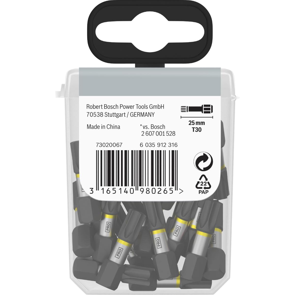 Bosch PRO Impact T30 25 mm 25 Stück für Schraubendreher