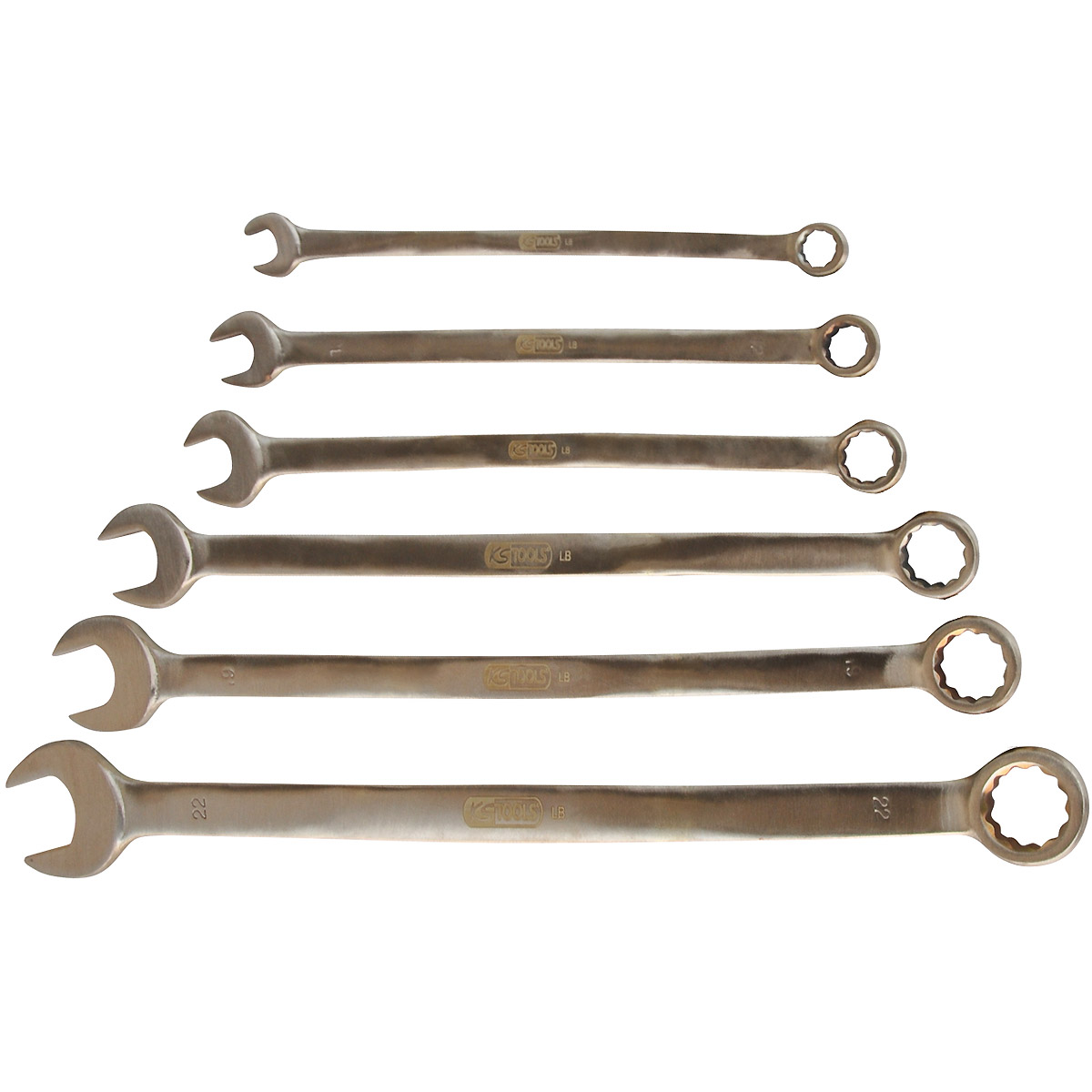 KS Tools BRONZEplus Ringmaulschlüssel-Satz, extra lang 6-tlg 10-22mm