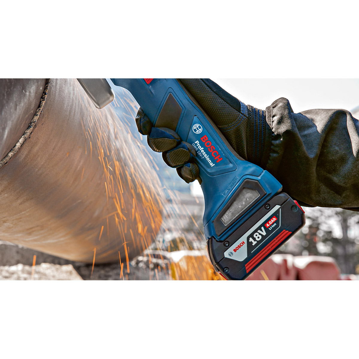 Bosch Akku-Winkelschleifer GWS 18V-7 Solo-Gerät