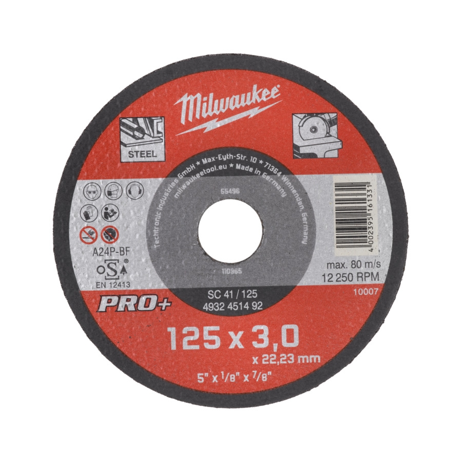 Milwaukee - Metalltrennscheibe 125x3 mm PRO+ - 4932451492