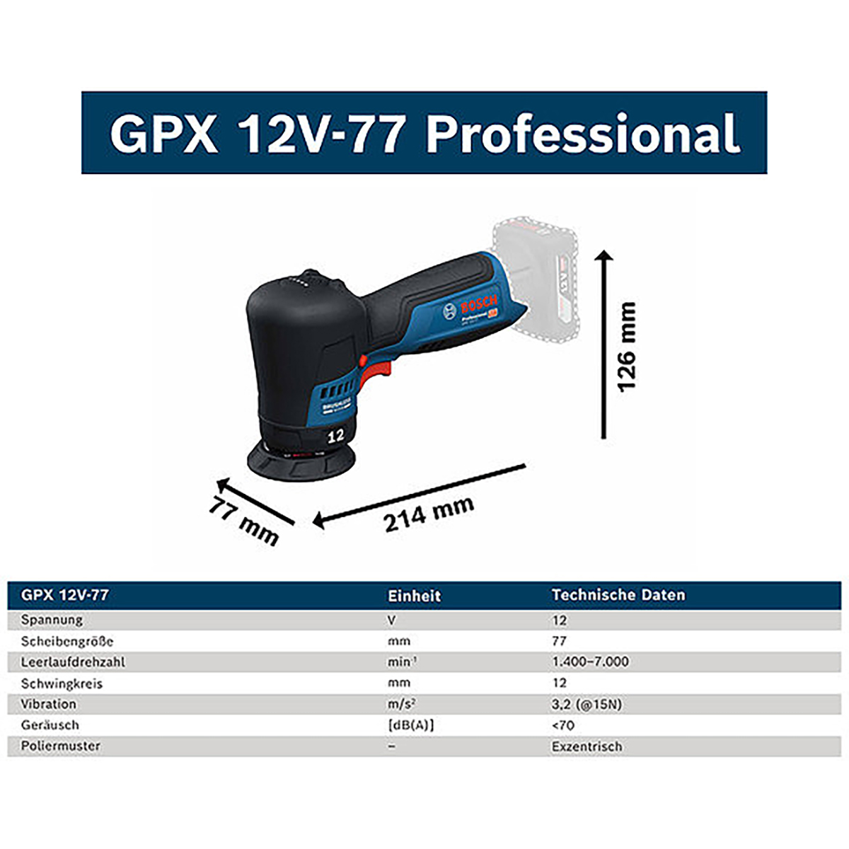 Bosch Akku-Polierer GPX 12V-77