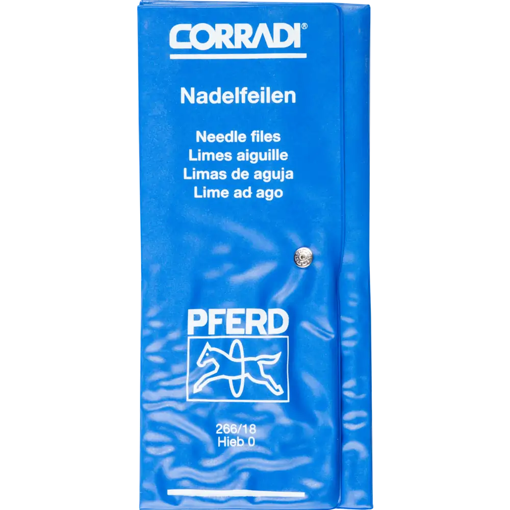 PFERD TOOLS Präzisions-Nadelfeilen-Set 12-tlg. in Rolltasche 180mm Schweizer Hieb 0, grob