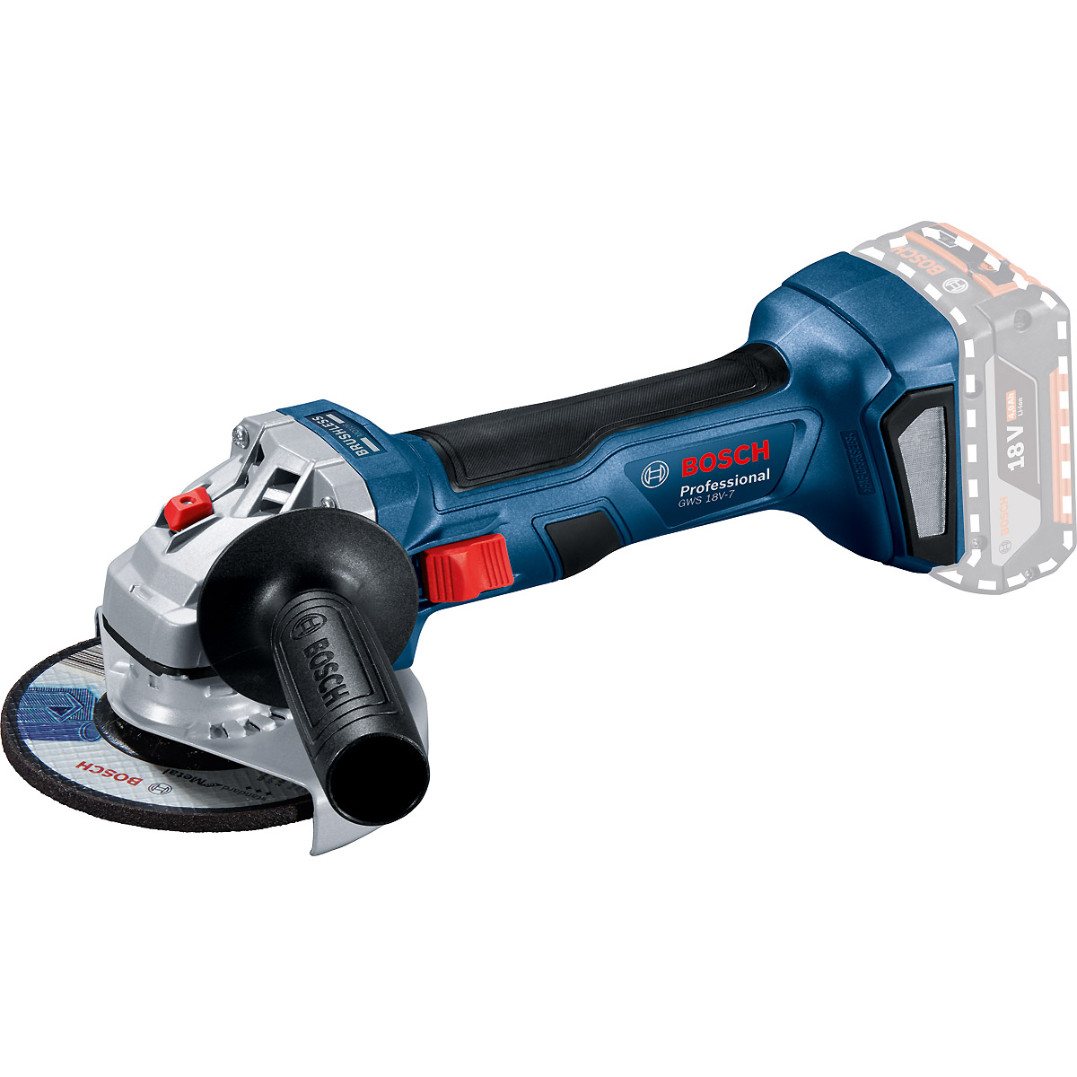 Bosch Akku-Winkelschleifer GWS 18V-7 Solo-Gerät