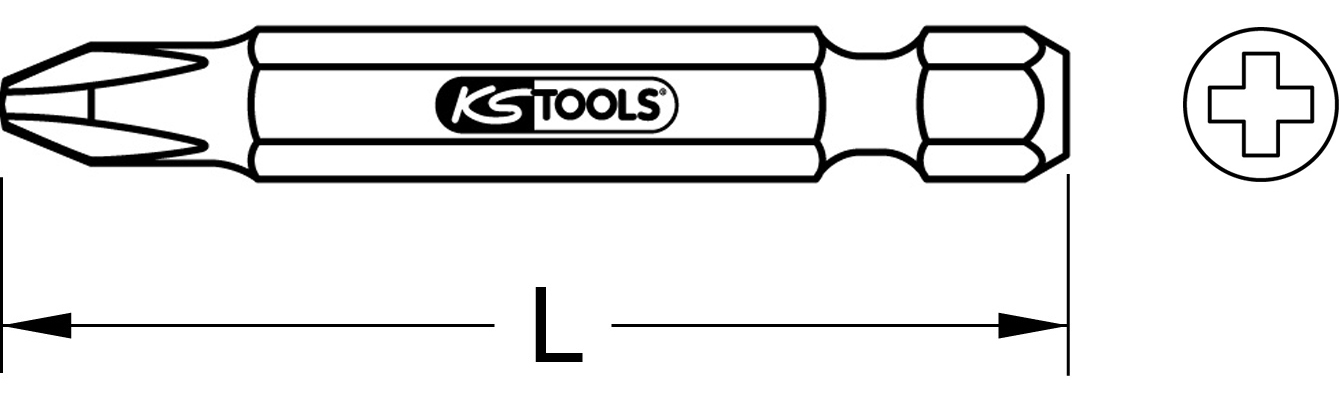KS Tools 1/4" TiN Bit