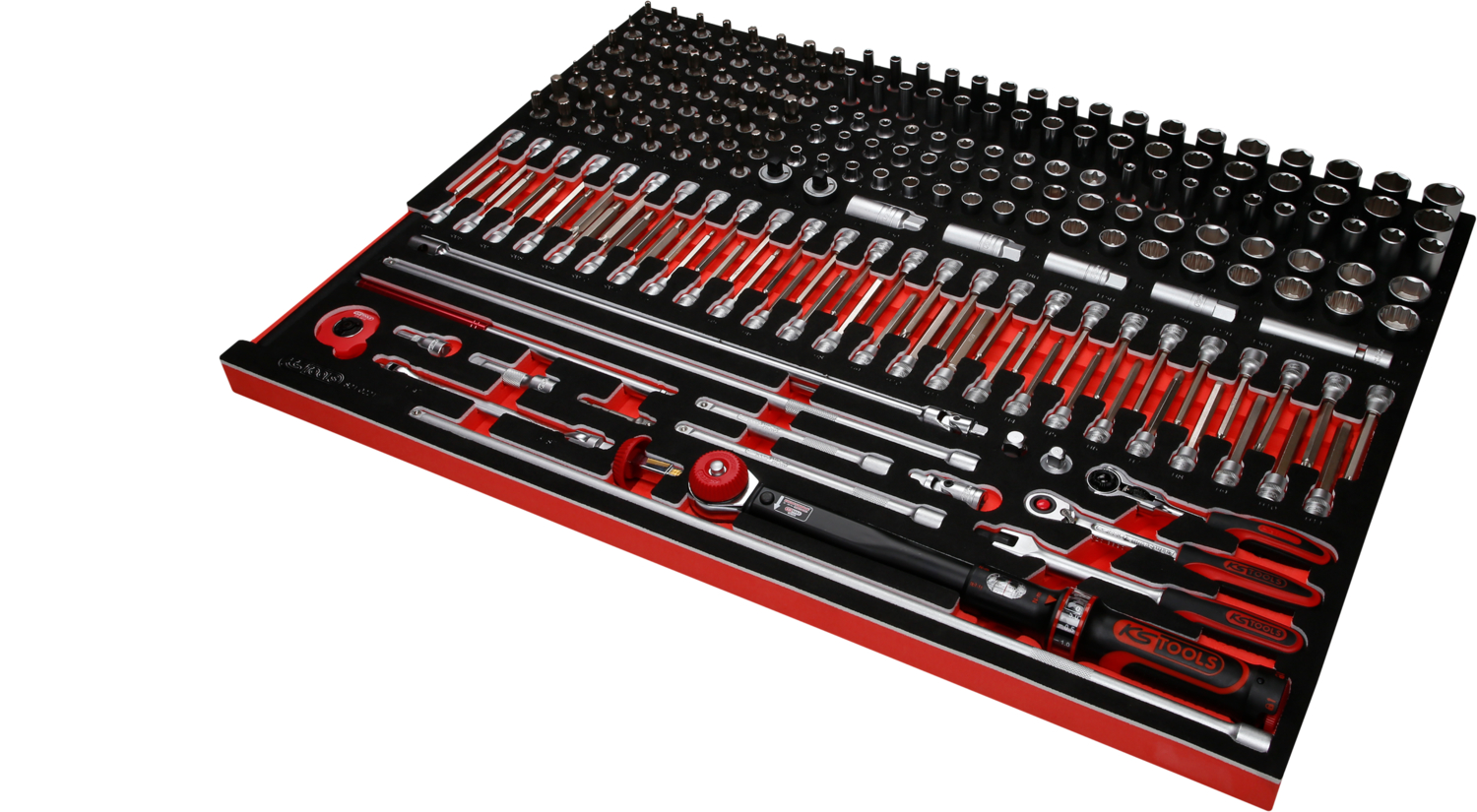 KS Tools 3-8'' Steckschlüssel-Satz in Schaumstoffeinlage, 221-tlg