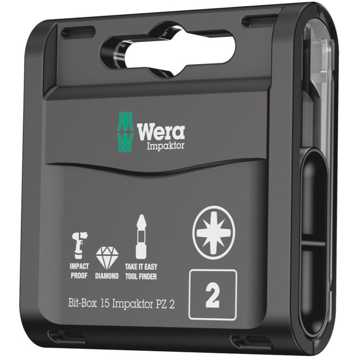 Wera Bit-Box 15 Impaktor PZ, PZ 2 x 25 mm, 15-teilig