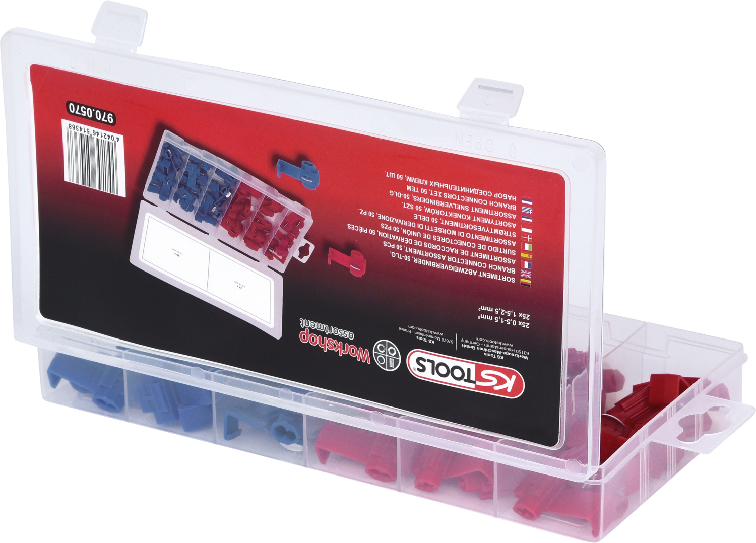 KS Tools Sortiment Abzweigverbinder, 50-tlg