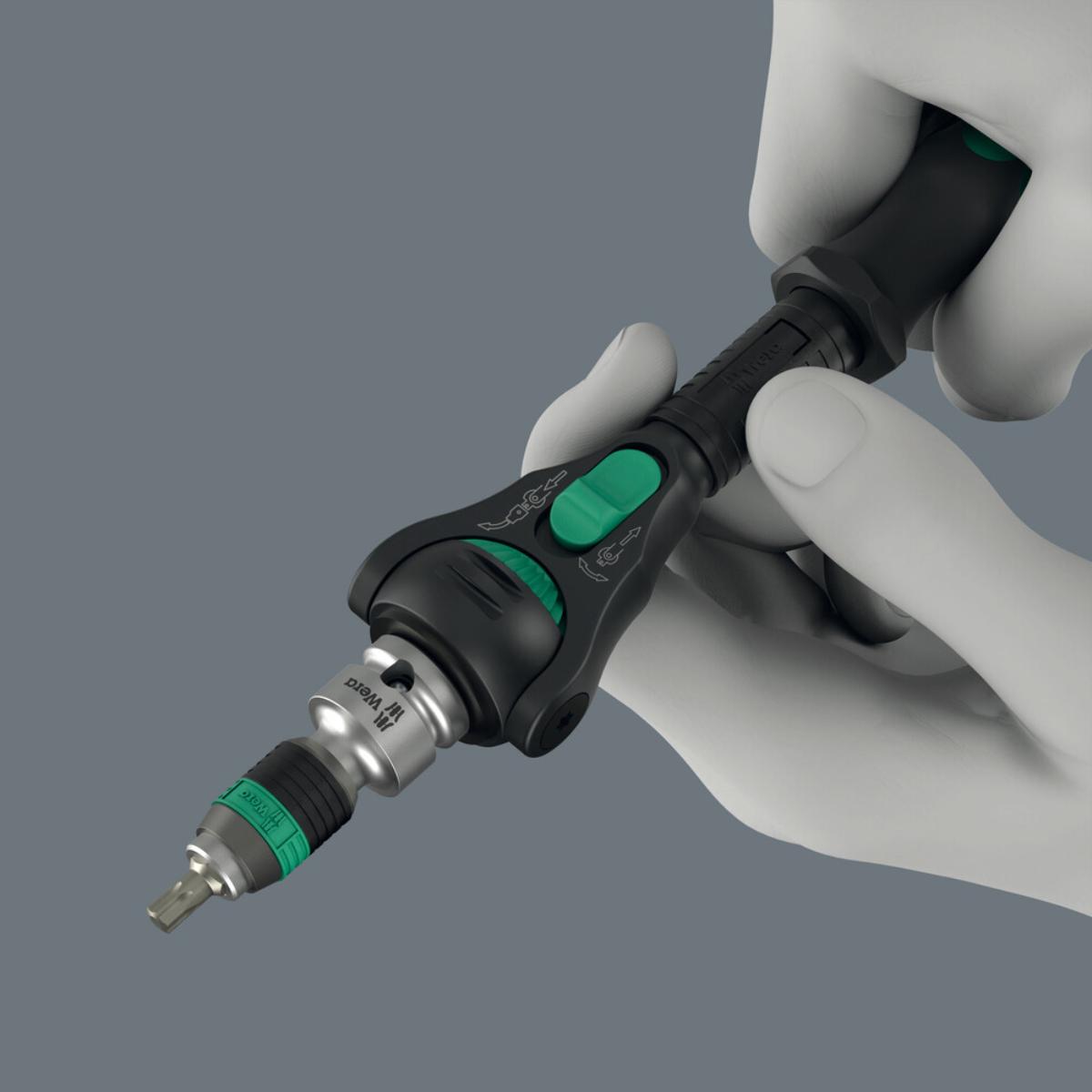 Wera 8000 B Black Edition Zyklop Speed-Knarre mit 3/8 zoll-Antrieb, 3/8 zoll x 199 mm