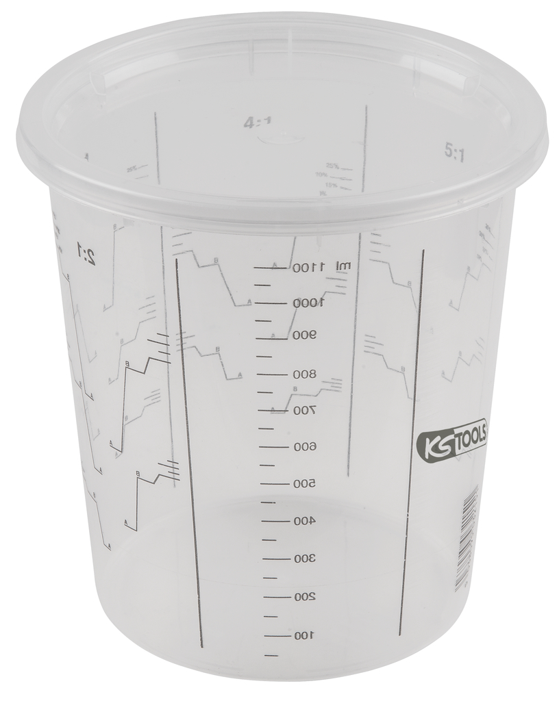 KS Tools Einweg-Farbmischbecher mit Deckel, 25-Pack
