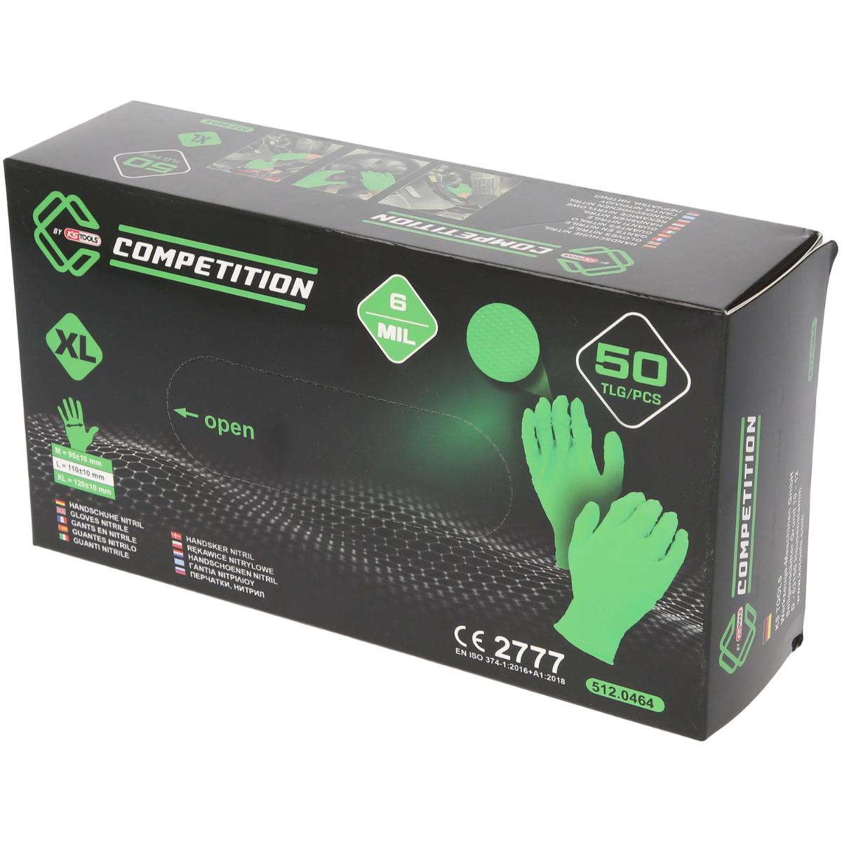 COMPETITION Handschuhe Nitril grün Box 10er Pack * 50 Stück