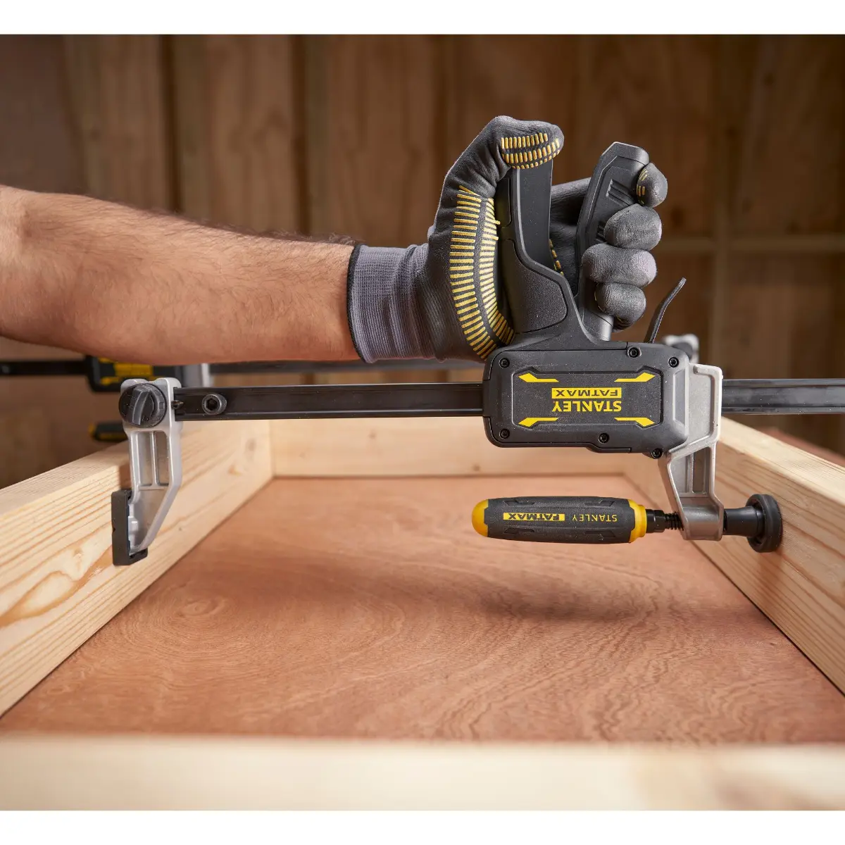 STANLEY FATMAX Einhandzwinge mit Schraubgriff Hybrid 450mm