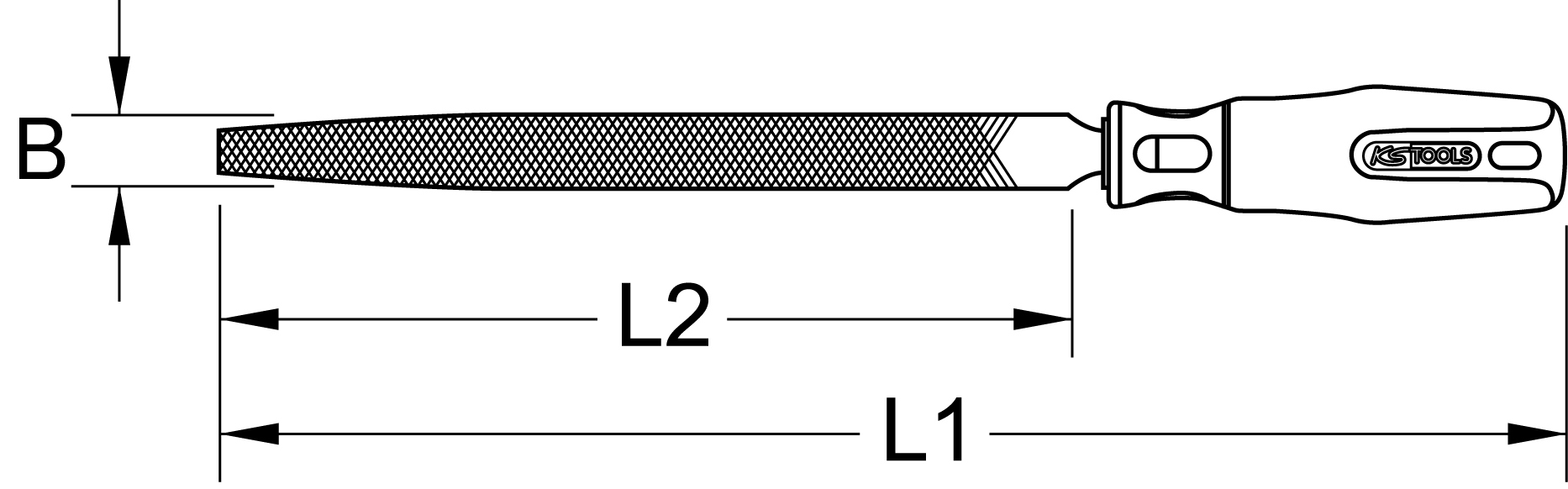 KS Tools BERYLLIUMplus Halbrundfeile