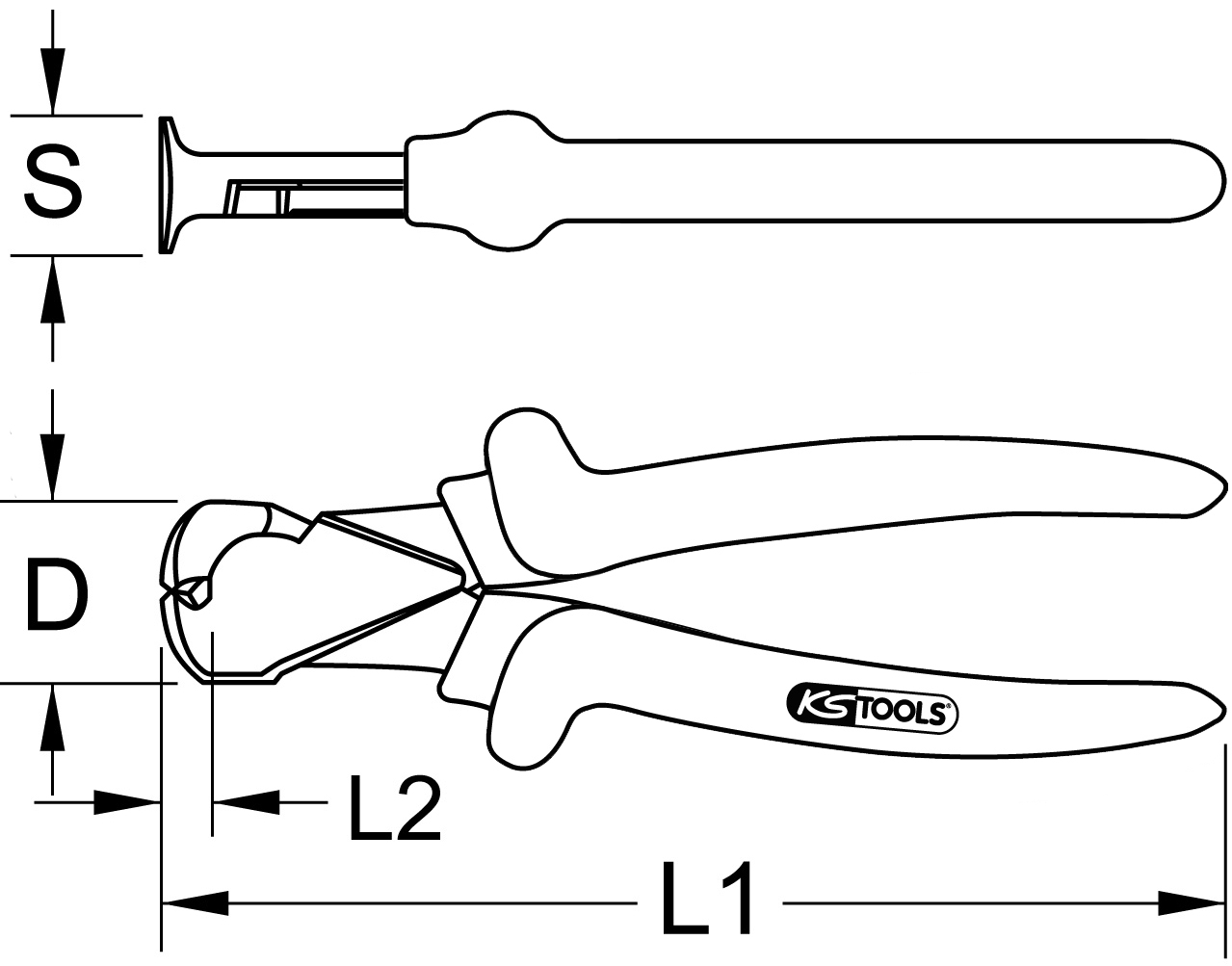 KS Tools 1000V Vornschneider, 160mm