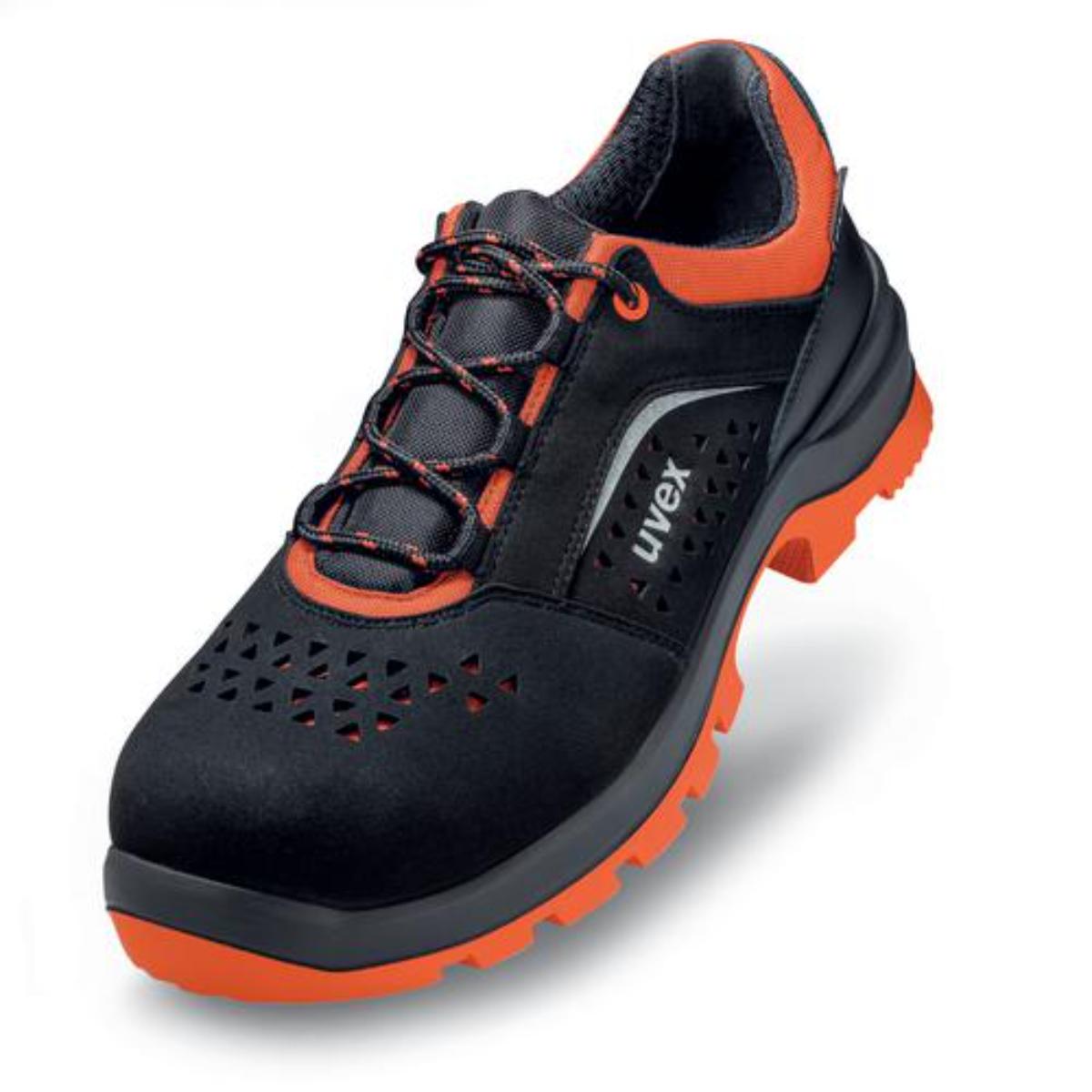 uvex 2 xenova Sicherheitsschuh Halbschuhe S1, schwarz/rot