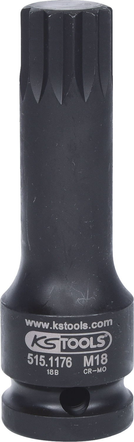 KS Tools 1/2" Kraft-Bit-Stecknuss XZN,lang