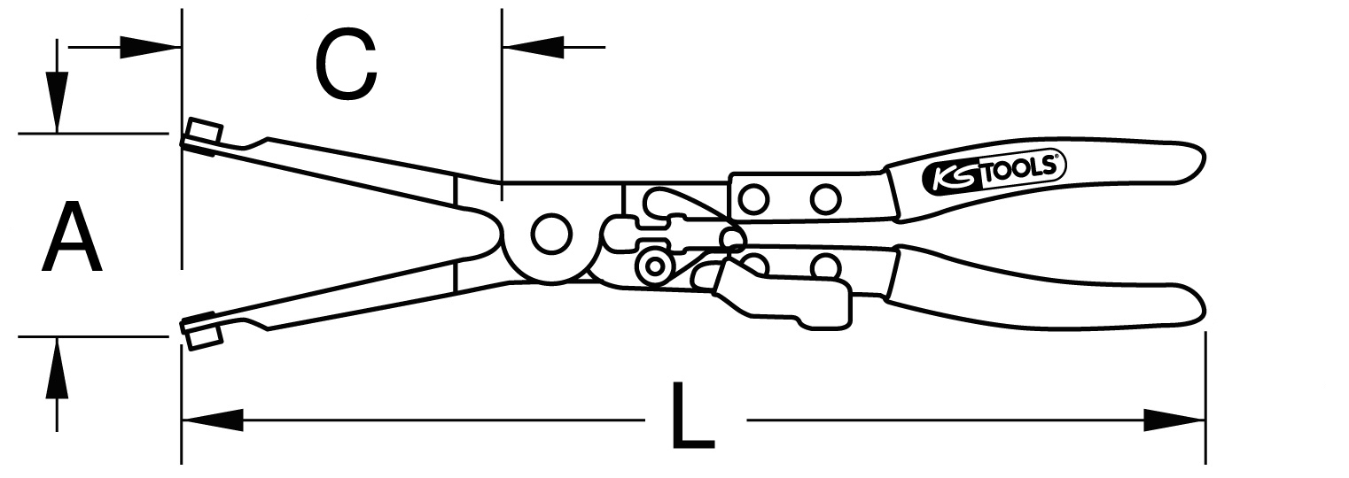KS Tools Auspuffschellen-Zange,310mm