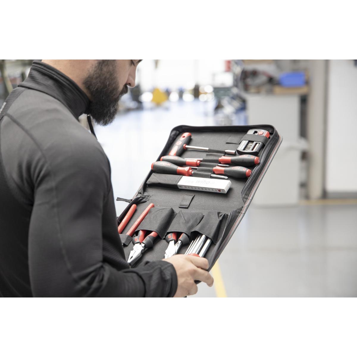 Wiha Werkzeug Set Mechaniker gemischt 32-teiliges Set mit Werkzeugmappe