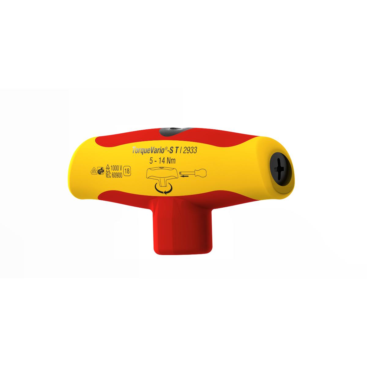 Wiha Drehmoment-Schraubendreher mit Quergriff TorqueVario -S T electric 5-14 Nm variabel einstellbare Drehmomentbegrenzung