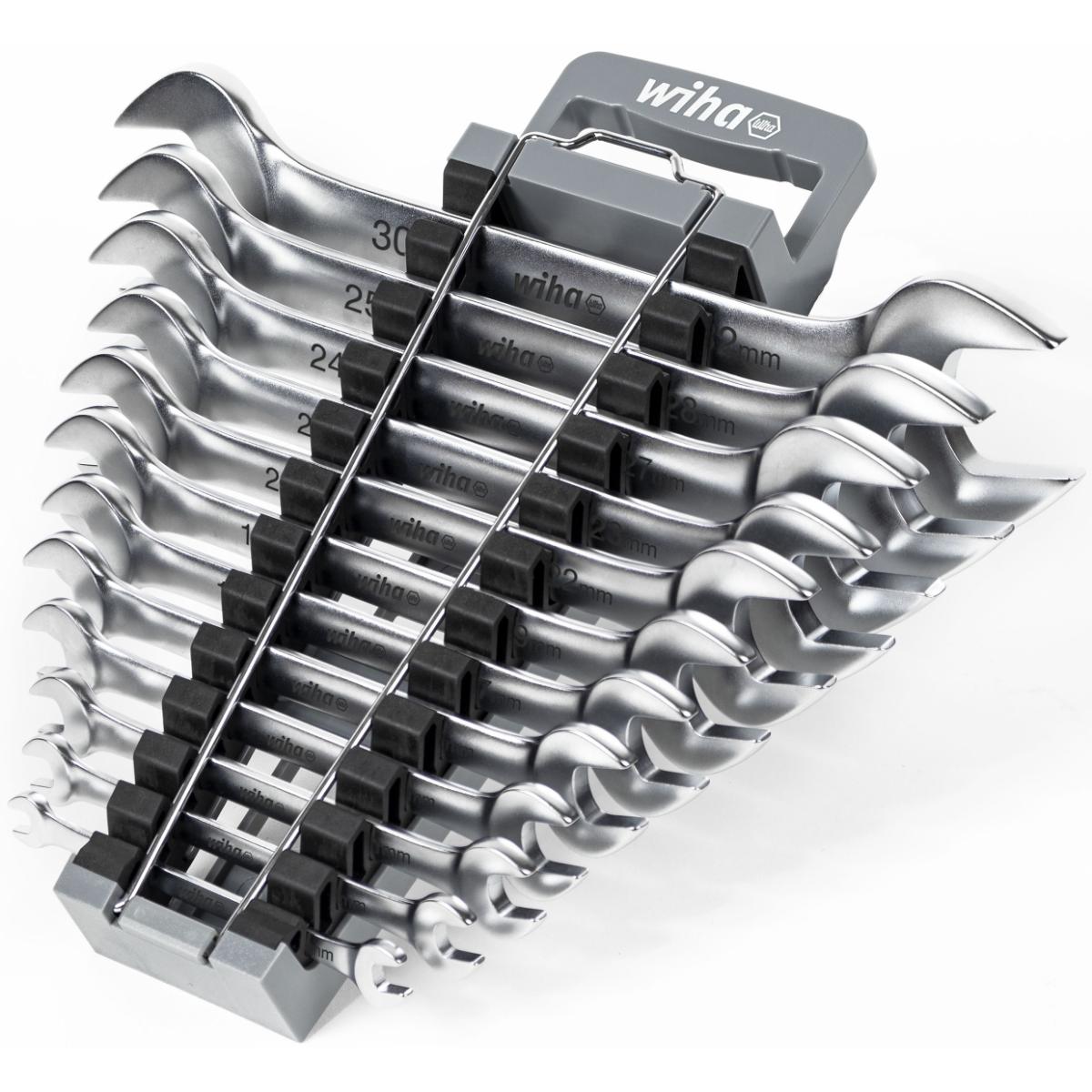 Wiha Doppelmaul-Gabelschlüssel Set 12-teiliges Set in Halter