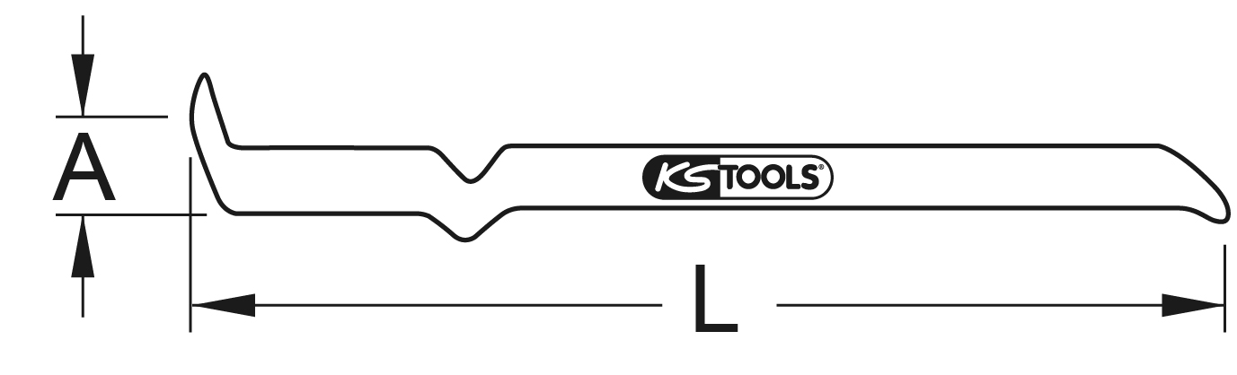 KS Tools BRONZEplus Montierhebel schwere, gekröpfte Ausführung 600 mm