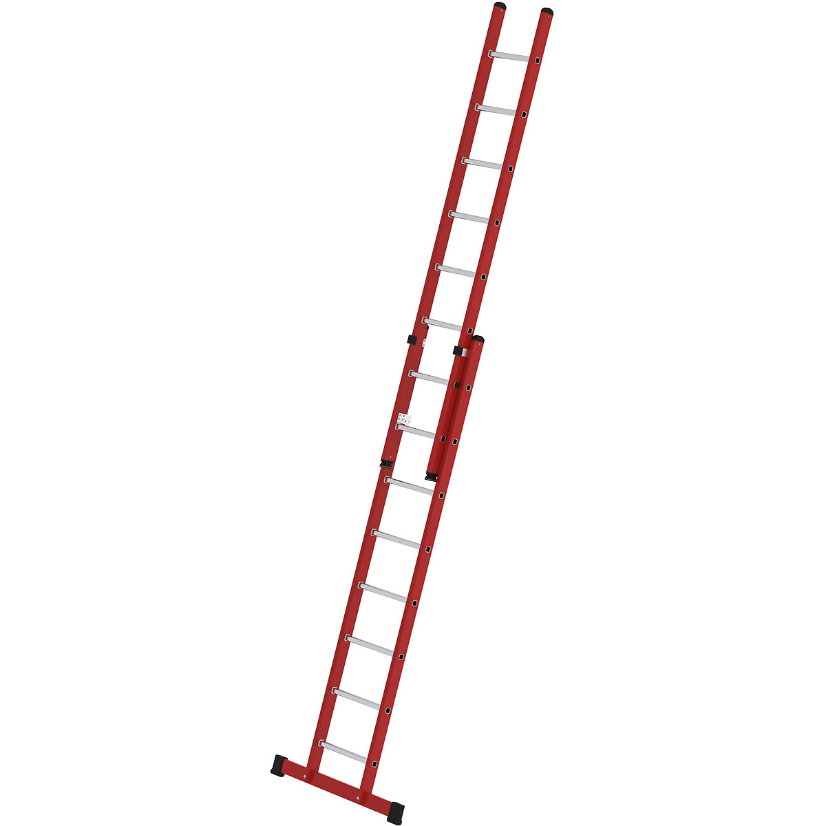 Munk Sprossen-Schiebeleiter 2-teilig GFK/Alu mit Standard-Traverse