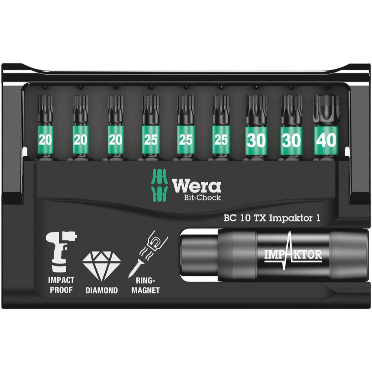 Wera Bit-Check 10 TX Impaktor 1, 10-teilig