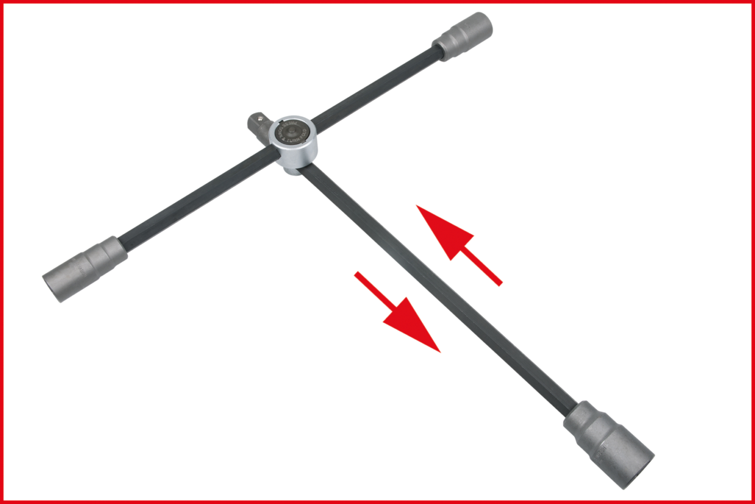 KS Tools Rad-Kreuzschlüssel mit Gleitgelenk für NKW, 3/4"x24x27x32mm