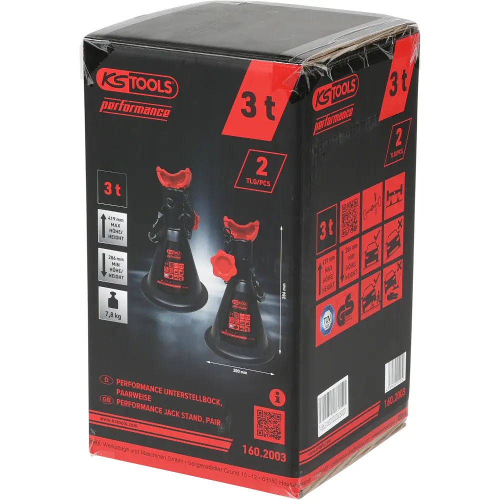 KS TOOLS performance Unterstellbock, 3 t, paarweise