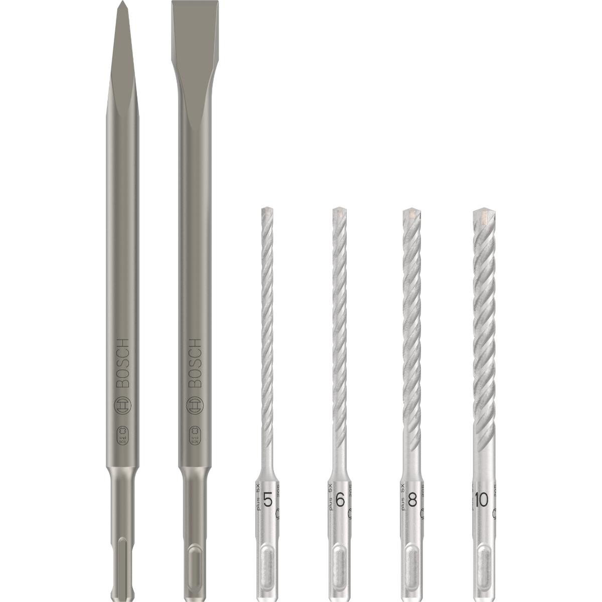 Bosch PRO SDS plus-4C Meißel- und Bohrer, 6-teiliges Set