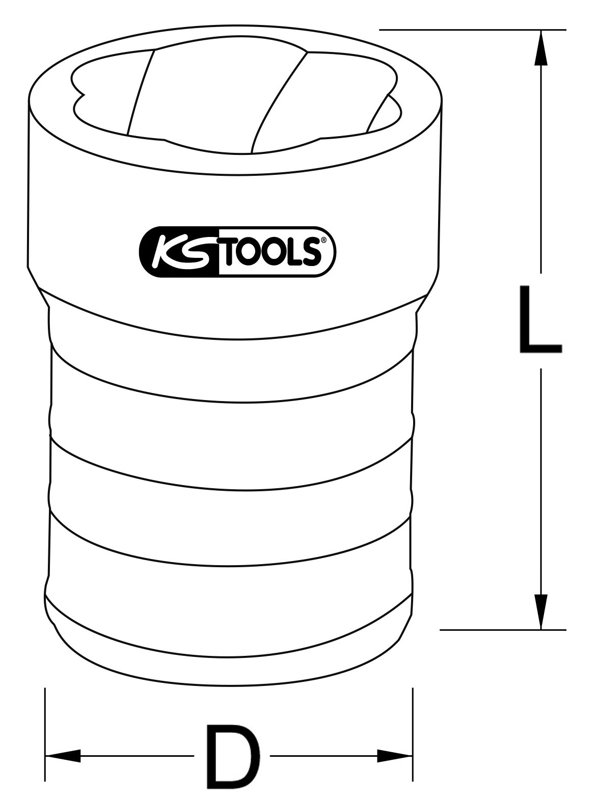 KS Tools 1/4" Spiral-Profil-Kraft-Stecknuss