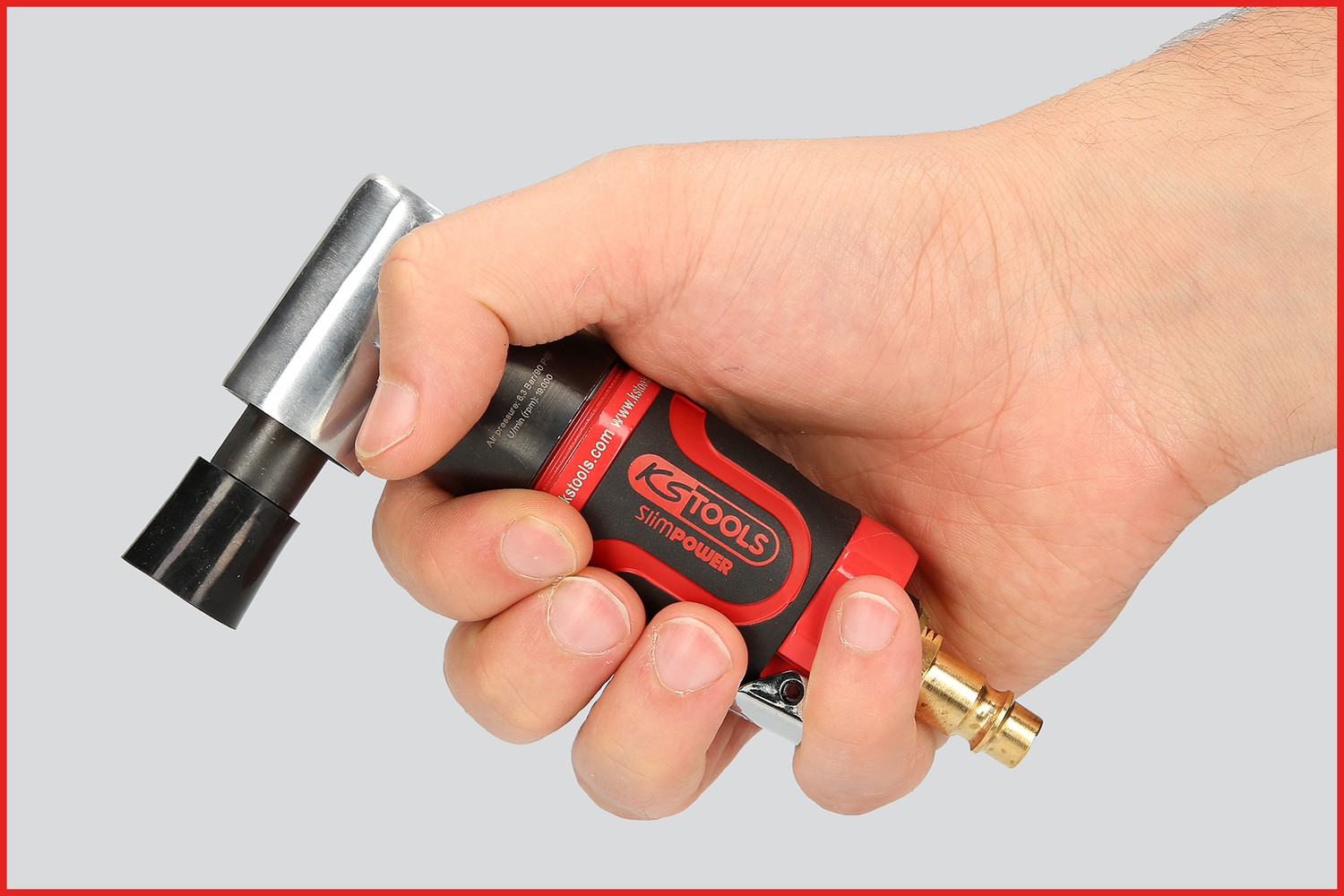 KS Tools SlimPOWER Mini-Druckluft-Schleifmaschine für kleine Pads, 19000 U-min