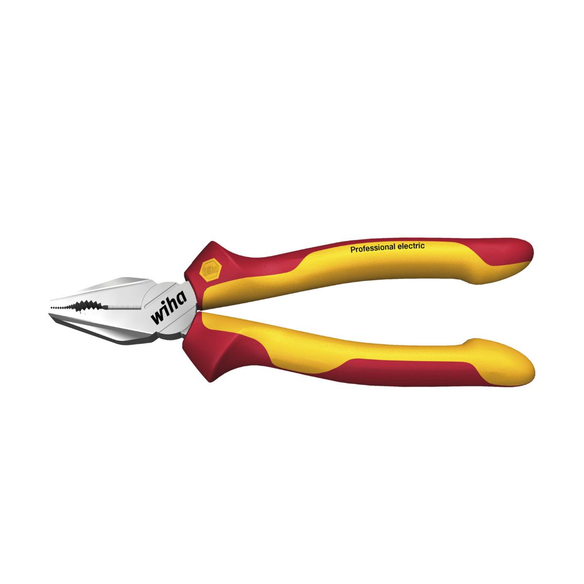 Wiha Kombizange Professional electric mit DynamicJoint und OptiGrip mit extra langer Schneide - Blisterverpackung
