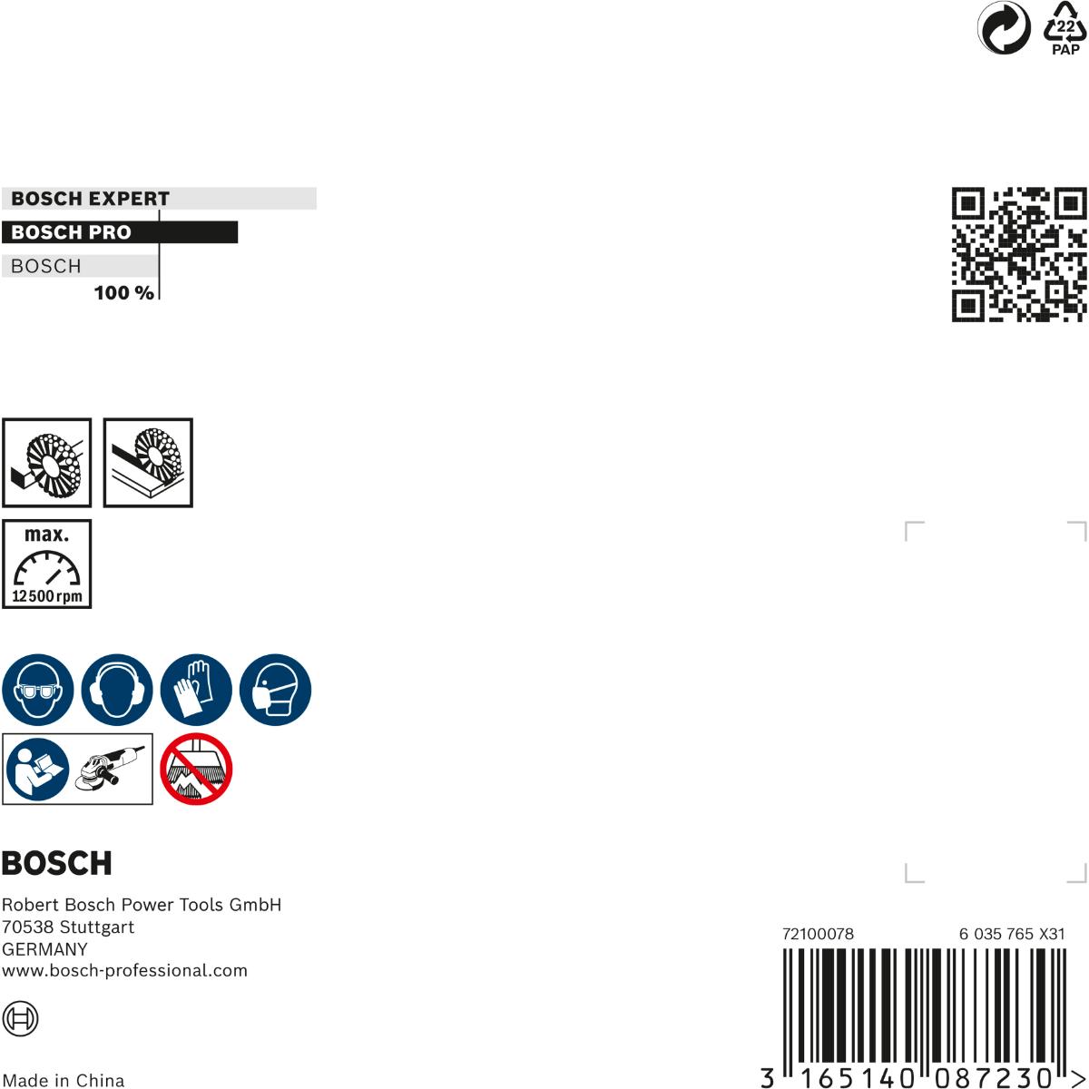 Bosch PRO Kegelbürste Clean for Metal, gewellt 100mm