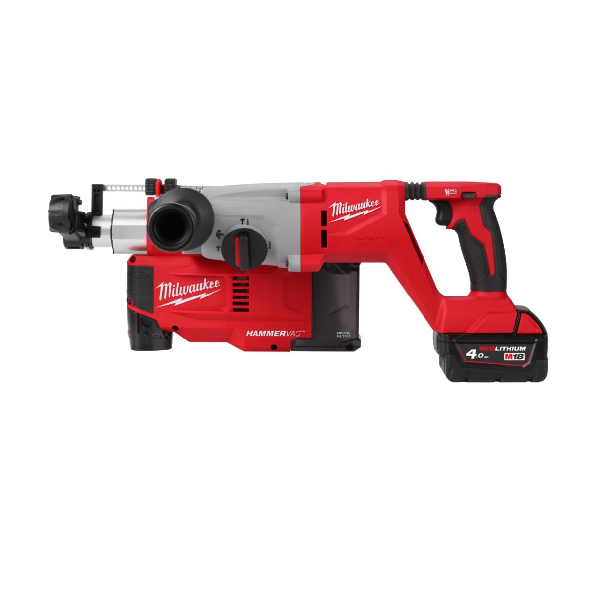 Milwaukee M18 SDS-plus Akku-Bohrhammer 26 mm mit D-Handgriff M18BLHACD26-402X EU