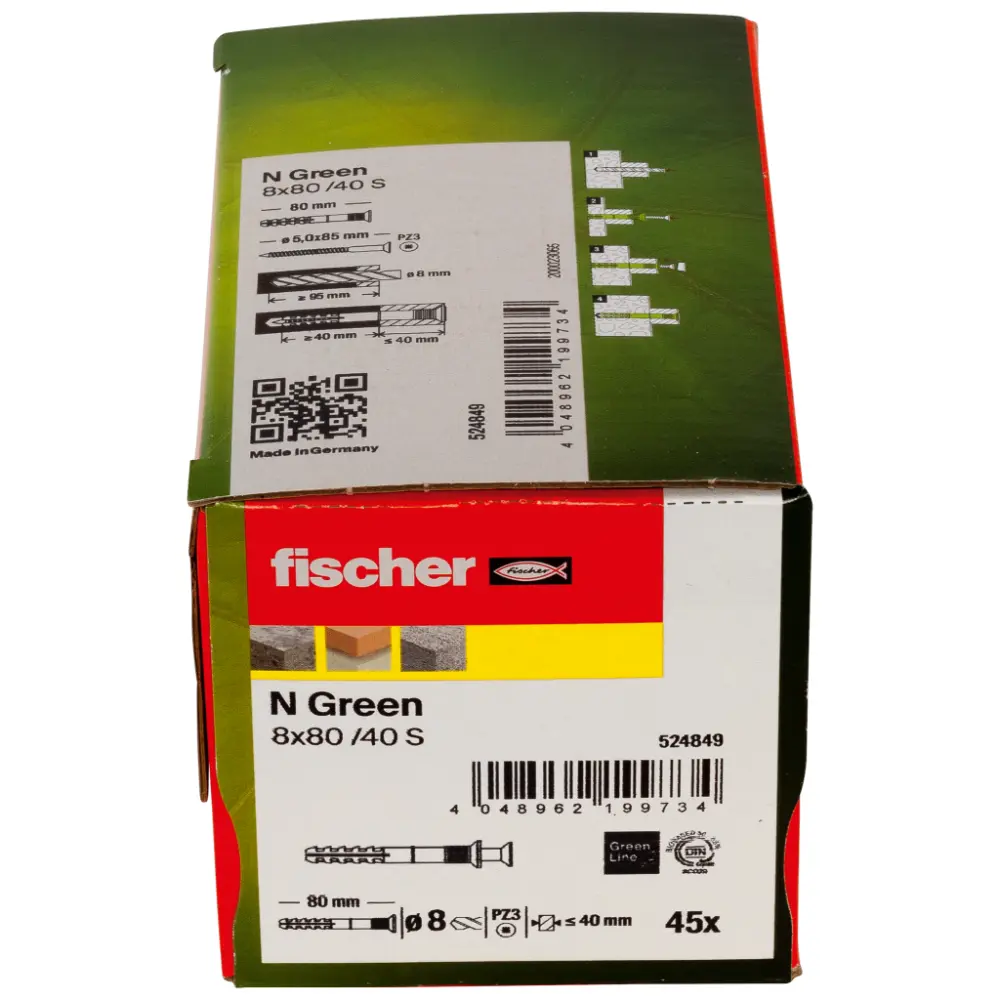 Fischer Nageldübel N Green 8x80/40 S (45)