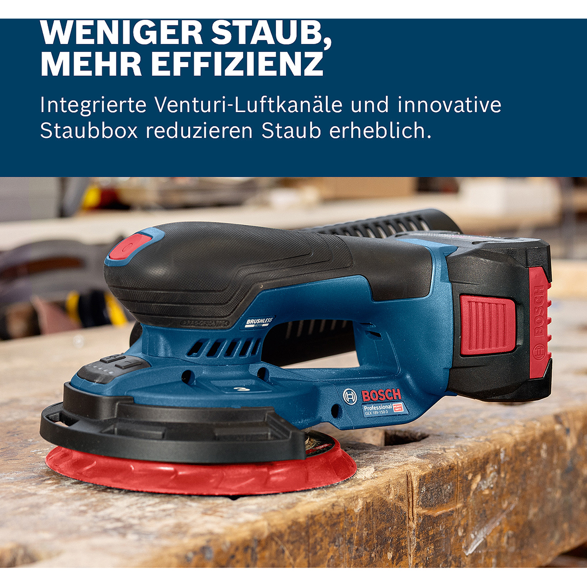 Bosch Akku-Exzenterschleifer GEX 18V-150-3