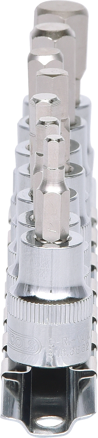 KS Tools 3/8" CHROMEplus Bit-Stecknuss-Satz Innensechskant, 7-tlg 4-12mm