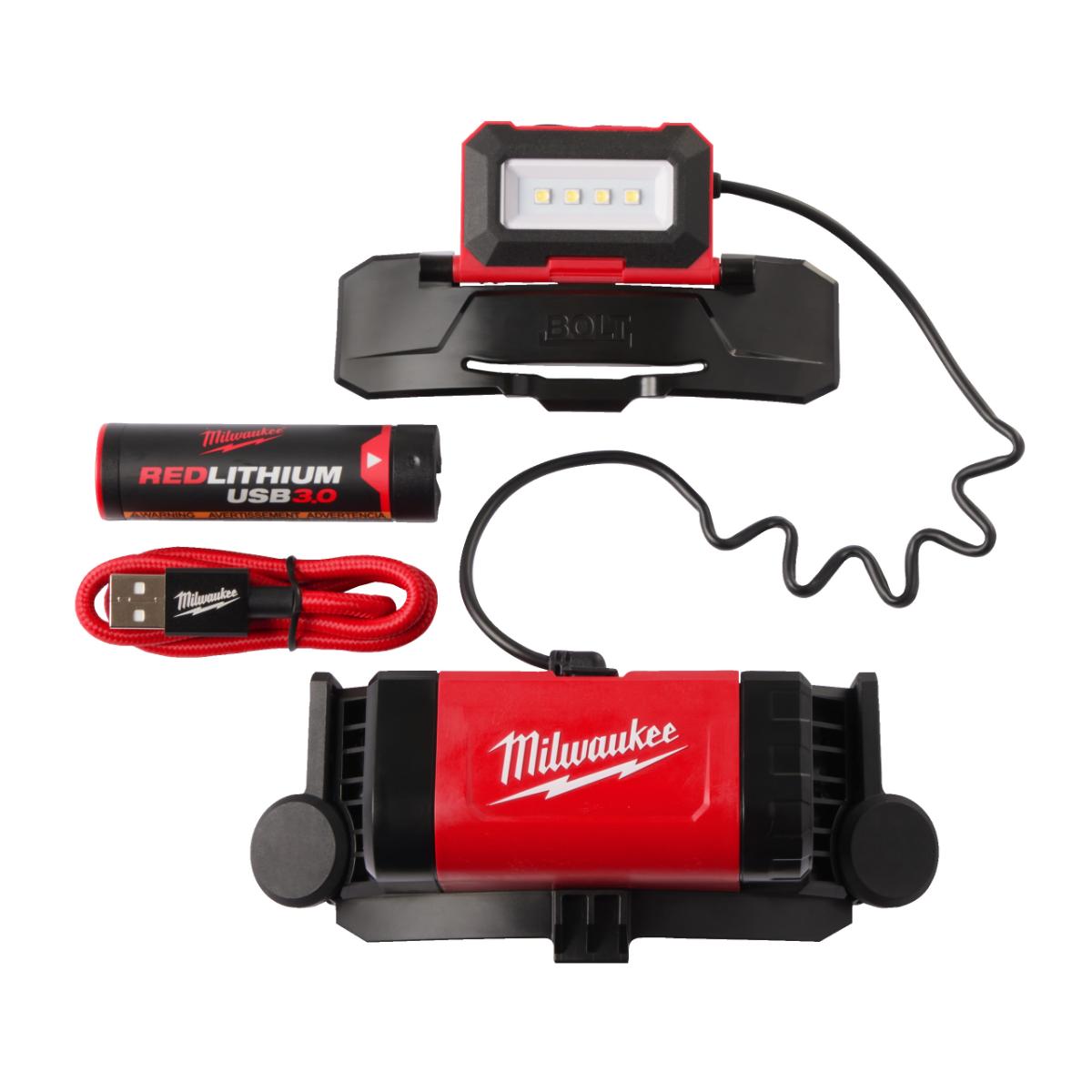 Milwaukee USB-Akku-Stirnlampe L4BOLTHL-301