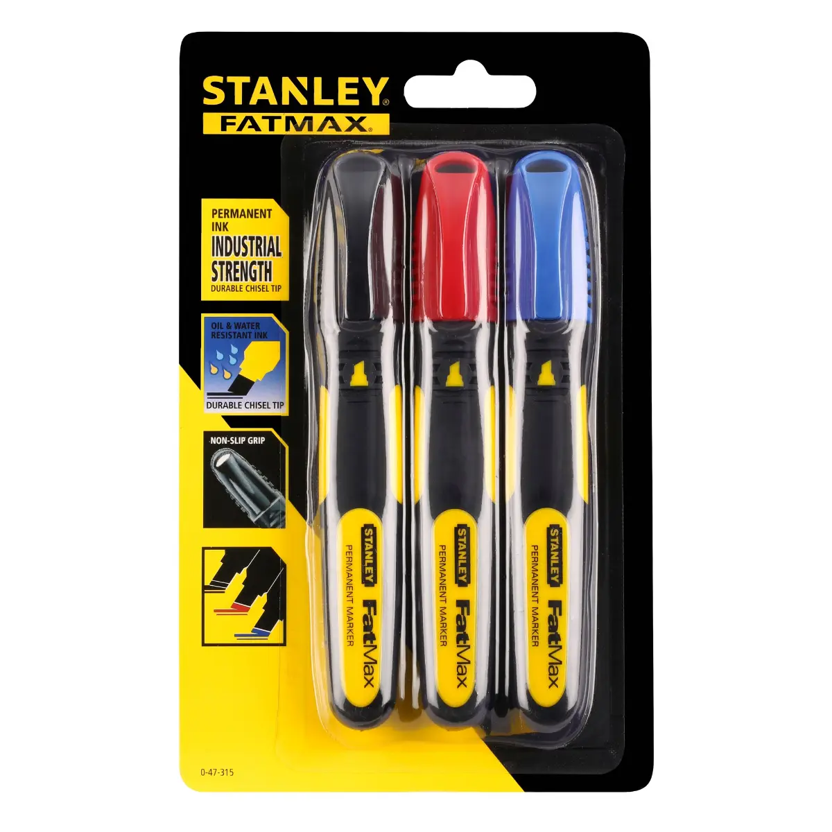 STANLEY FATMAX Permanentmarker farbig 3 St.