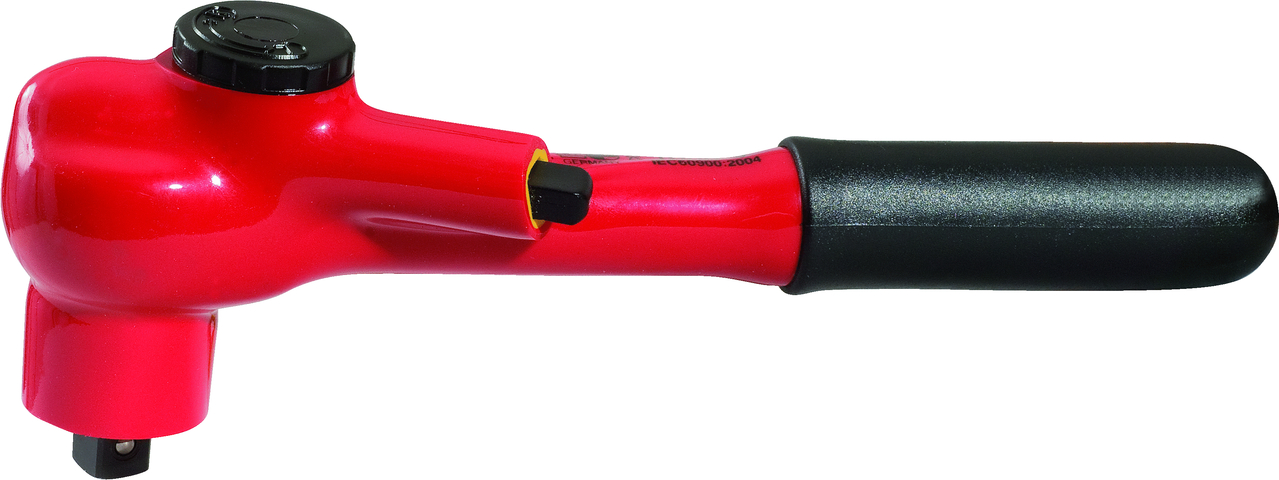KS Tools 3/8" Umschaltknarre mit Schutzisolierung mit Verriegelungsmechanik, 32 Zahn