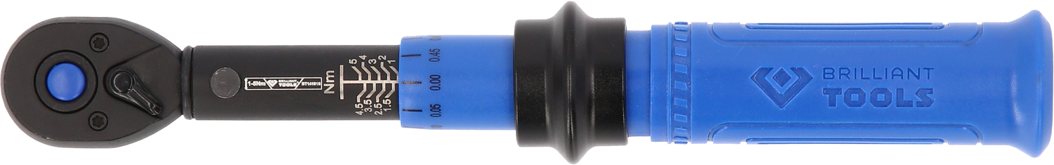 Brilliant Tools 1/4" Ratschen-Drehmomentschlüssel umschaltbar, 1-5 Nm