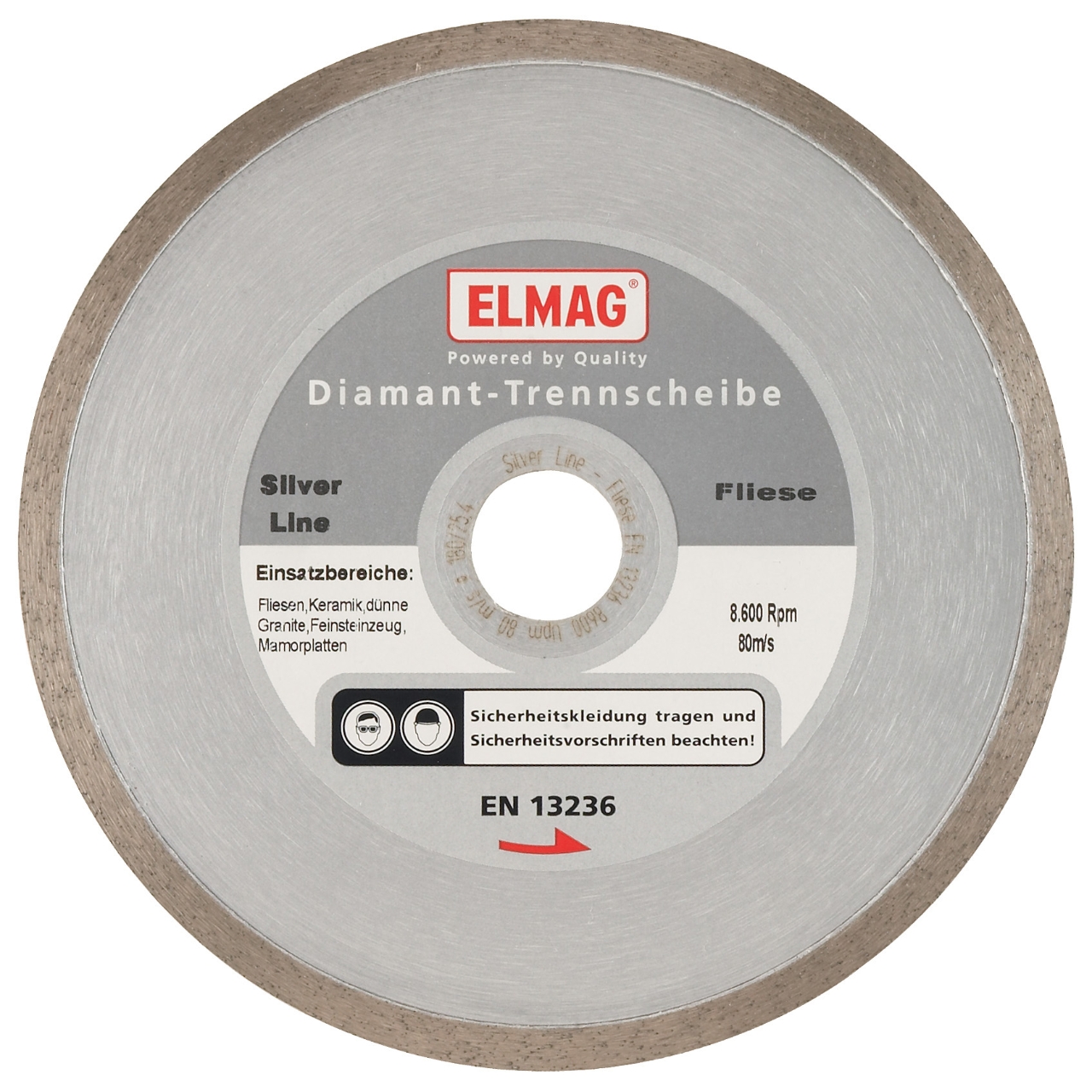ELMAG Diamantscheibe SILVER LINE - FLIESE (Bohrung: 22,2 mm)