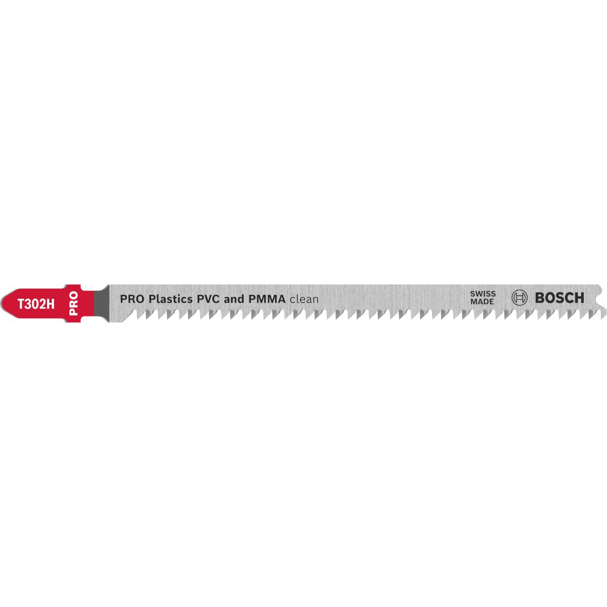 Bosch PRO Plastics PVC clean T302H Stichsägeblatt, 132 mm, 3-Stück