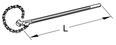 KS Tools Kettenrohrzange, Ø 110mm