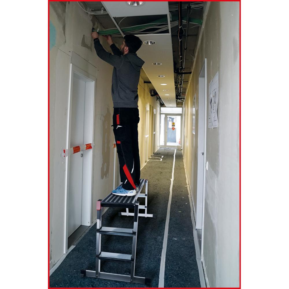 KS Tools Aluminium-Sicherheits-Laufbühne, L1650xB380xH730mm