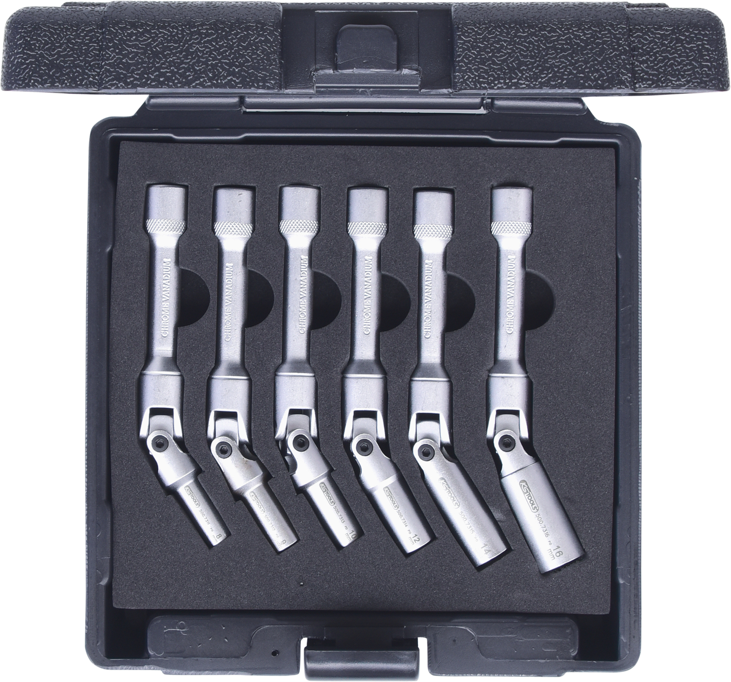 KS Tools 3/8" Glühkerzen-Gelenkschlüssel-Satz, lang, 6-tlg