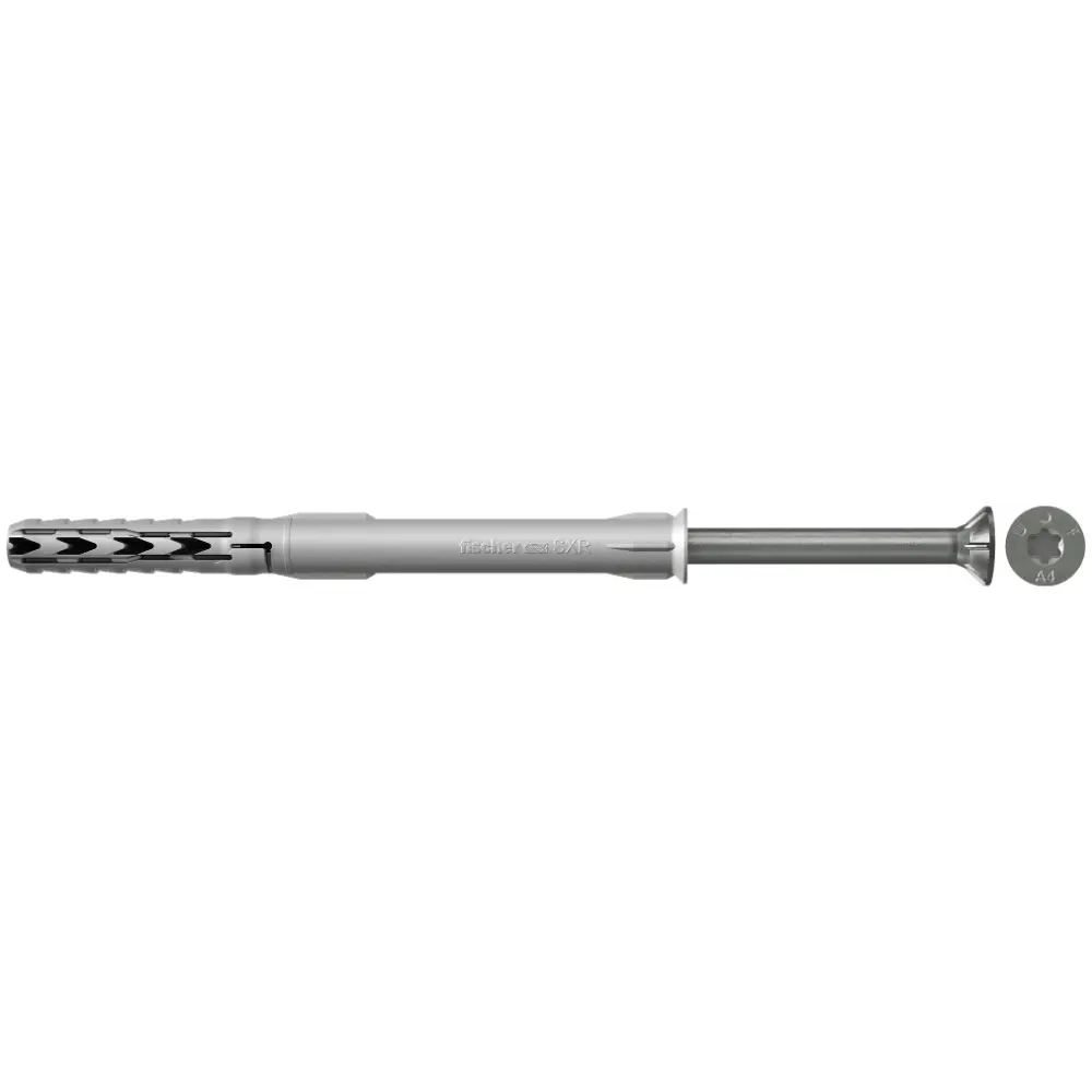 Fischer Langschaftdübel SXR 10x180 T R mit Senkkopfschraube, rostfrei